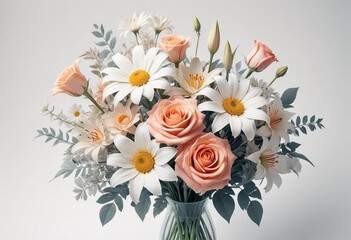beautiful flowers photo generative ai