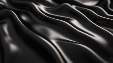 Fototapeta premium A black fabric with a shiny surface. Generative AI
