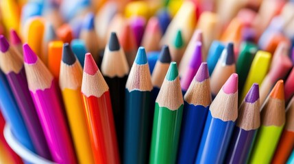 Fototapeta premium Colorful Pencils Close Up