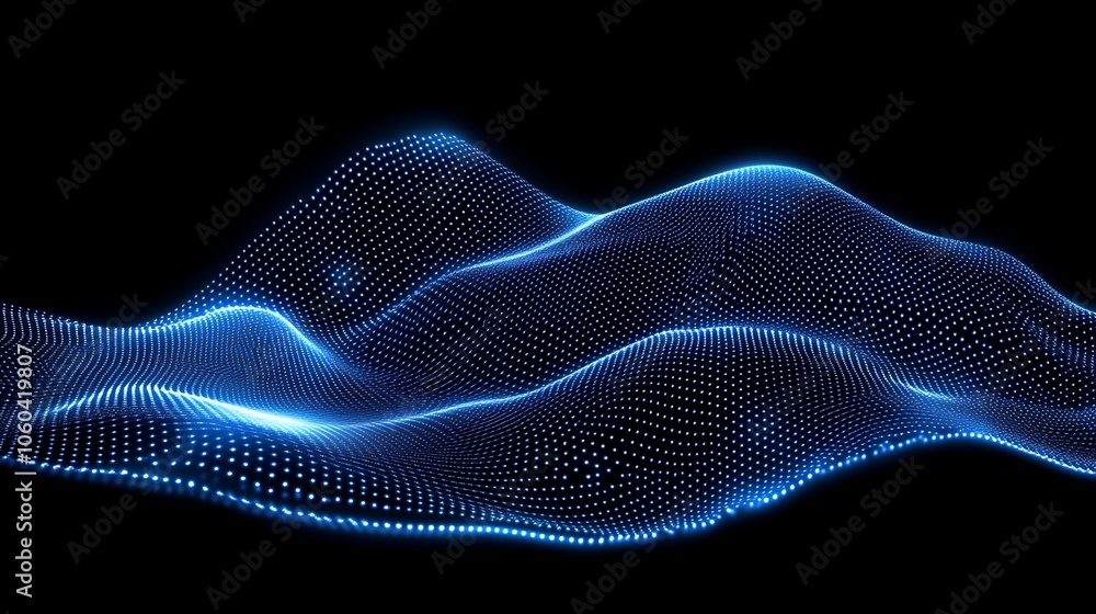 Poster abstract blue wave clean blank canvas with empty space for designs