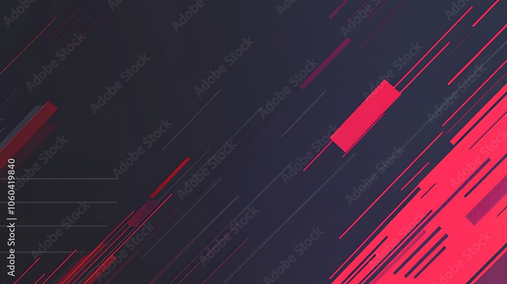 Poster abstract red and black diagonal lines background light gradient background with room for typography
