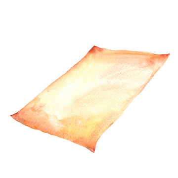 recommend clip art: Antique parchment, paper, letter hand-painted in vintage style watercolor object isolated on a white background. Interior decor and wall art on retro themes, travel, libraries, books, museums