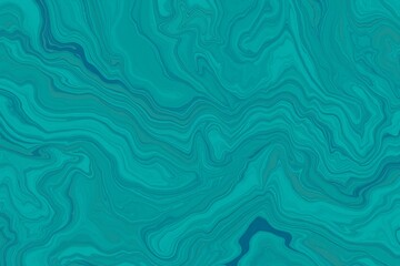 Abstract fluid art with turquoise and teal marble-like texture.generative AI
