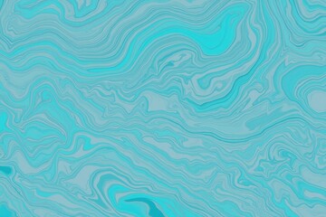 Abstract fluid art with turquoise and teal marble-like texture.generative AI
