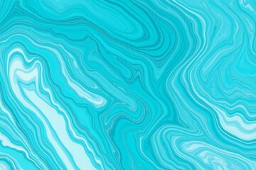 Abstract fluid art with turquoise and teal marble-like texture.generative AI
