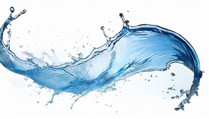 water splash isolated on white