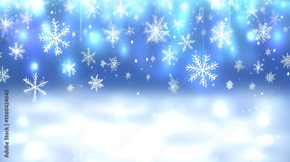 Poster winter wonderland background subtle blur background with space for custom text