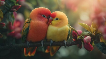 yellow and red parrot