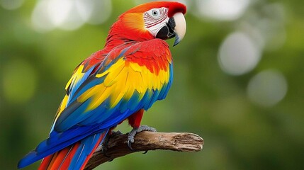 red and blue macaw