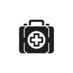 First aid Kit silhouette vector design art illustration