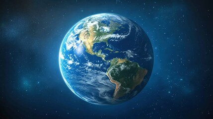 Fototapeta premium Earth in Space, Planet, Globe, World, Blue Marble