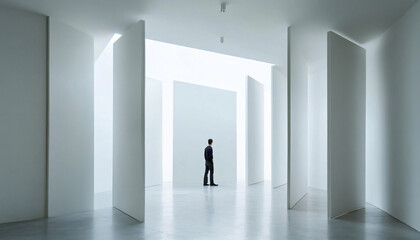 Obraz premium Minimalist and unique interior design in the house