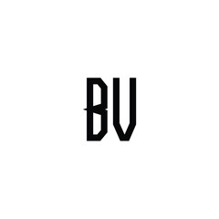BV monogram logo design letter text name symbol monochrome logotype alphabet character simple logo