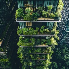 Obraz premium multi-storey house in garden