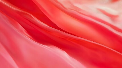 Obraz premium Red Silk Fabric Background Texture Minimalist White Background with Space for Text