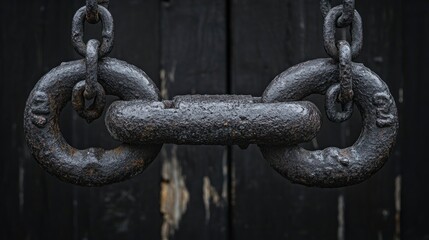 Heavy Duty Chain and Link Closeup