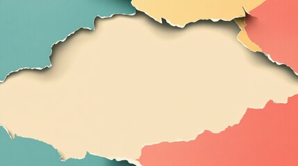 Obraz premium Abstract Landscape with Torn Paper Texture