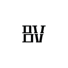 BV monogram logo design letter text name symbol monochrome logotype alphabet character simple logo