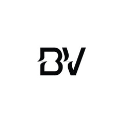BV monogram logo design letter text name symbol monochrome logotype alphabet character simple logo