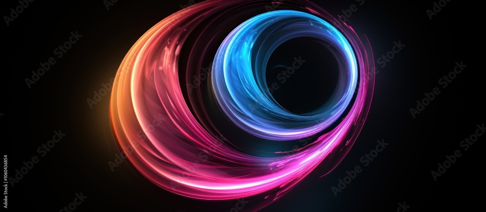 Poster a vibrant swirl of colors creating a dynamic, abstract design.