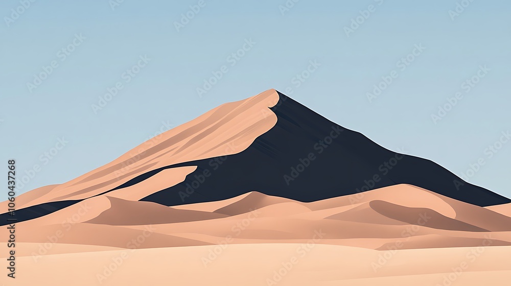 Poster abstract minimal desert landscape blank background with copy space for design projects