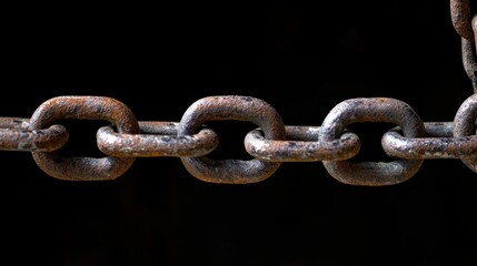 Obraz premium Closeup of a Rusty Chain Link