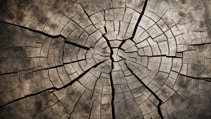 Fototapeta premium cracked surface with sharp details, giving an aged texture.