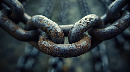 Close-up of a Rusty Chain Link