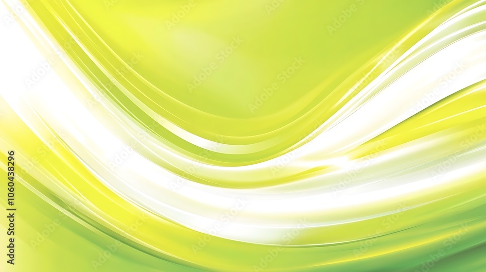 Poster abstract green and white swirl background smooth blue background with copy space for advertisements