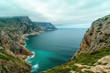 Fototapeta premium Mallorca Landscapes - classic Collection. Beautiful simple AI generated image