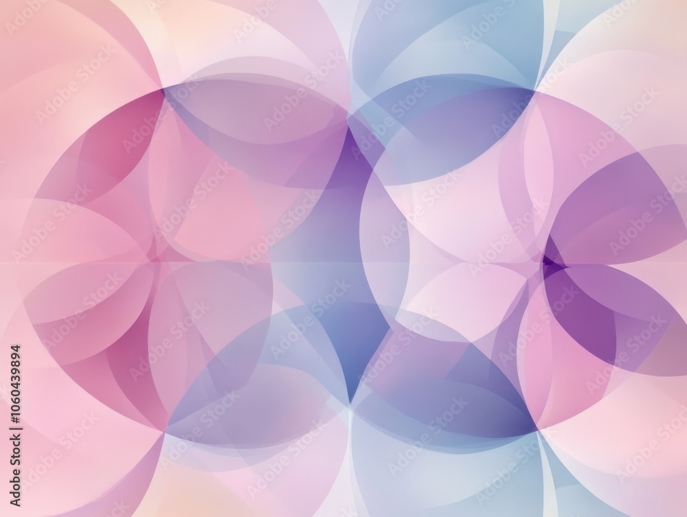 Poster abstract colorful pattern with soft pastel hues and circular shapes blending together.