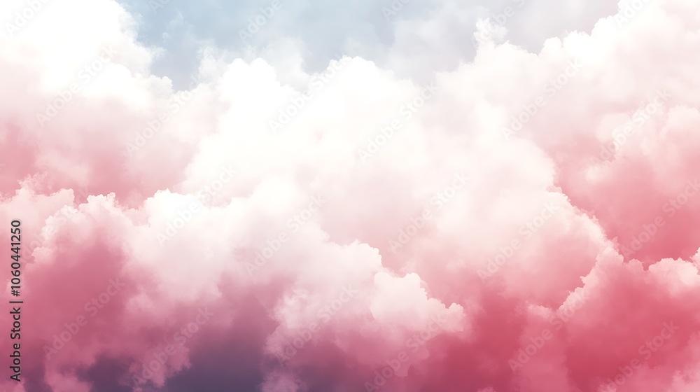 Poster pink cloud sky background blank background with copy space for design projects