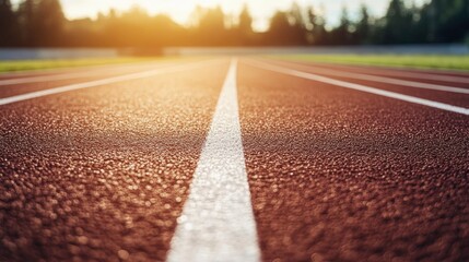 Race Track Lines in the Evening Sun