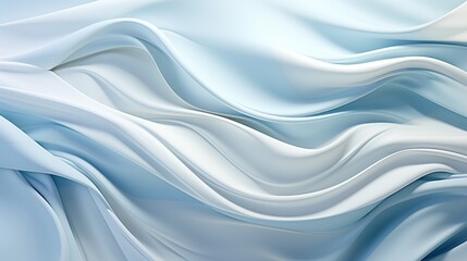 Abstract flowing fabric in soft blue tones, evoking calmness and elegance.