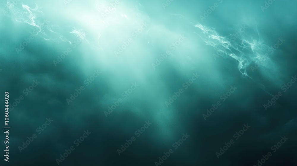 Aufkleber a calm abstract background with diffused teal light gradients