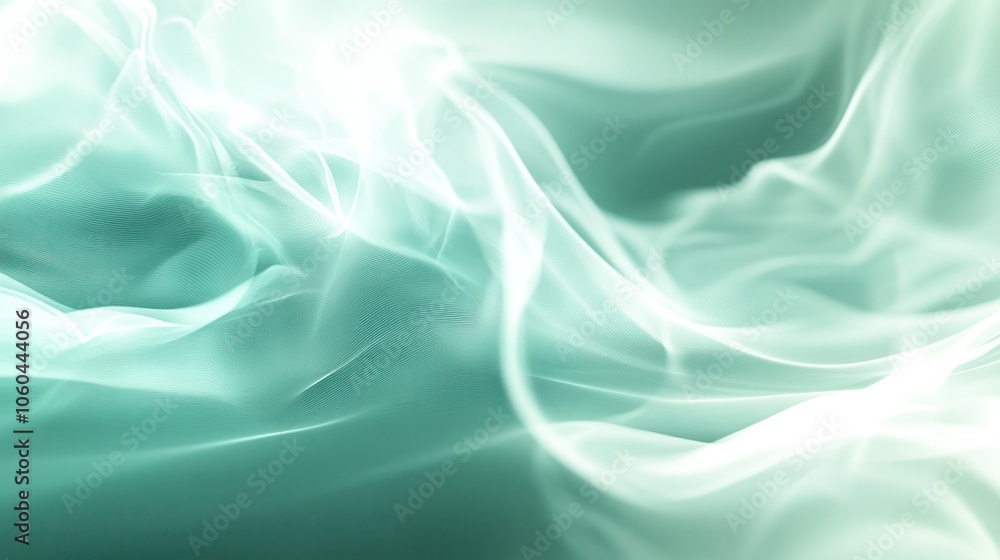 Poster a calm abstract background with diffused teal light gradients