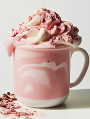 vanilla cream with raspberries