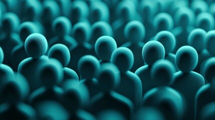Obraz premium Abstract Crowd of People