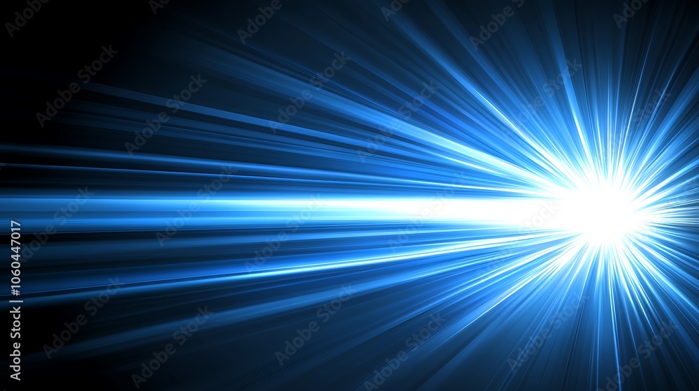 Poster abstract blue light rays background light gradient background with room for typography