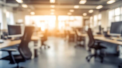 Modern Office Workspace Blurred Background Soft Pastel Background for Graphic Design Templates