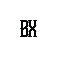 BX monogram logo design letter text name symbol monochrome logotype alphabet character simple logo