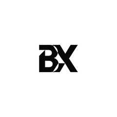 BX monogram logo design letter text name symbol monochrome logotype alphabet character simple logo