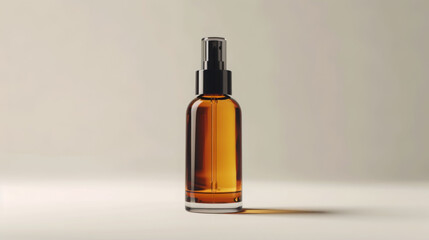 Luxurious glass hair oil bottle with sleek design, perfect for enhancing beauty routines. amber color adds elegance and sophistication to any vanity