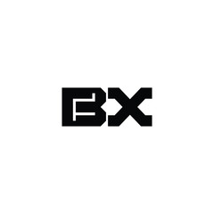 BX monogram logo design letter text name symbol monochrome logotype alphabet character simple logo