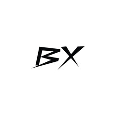 BX monogram logo design letter text name symbol monochrome logotype alphabet character simple logo