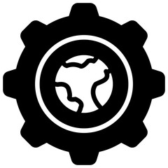 Earth Grid Icon