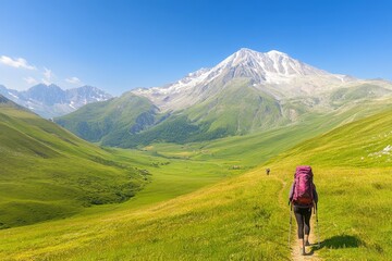 Obraz premium Amazing mountains on Himalayas - Nepal.. Beautiful simple AI generated image
