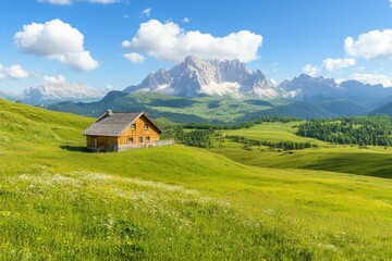 Amazing mountains on Himalayas - Nepal.. Beautiful simple AI generated image