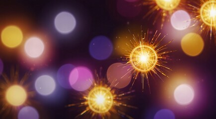 abstract christmas background with lights