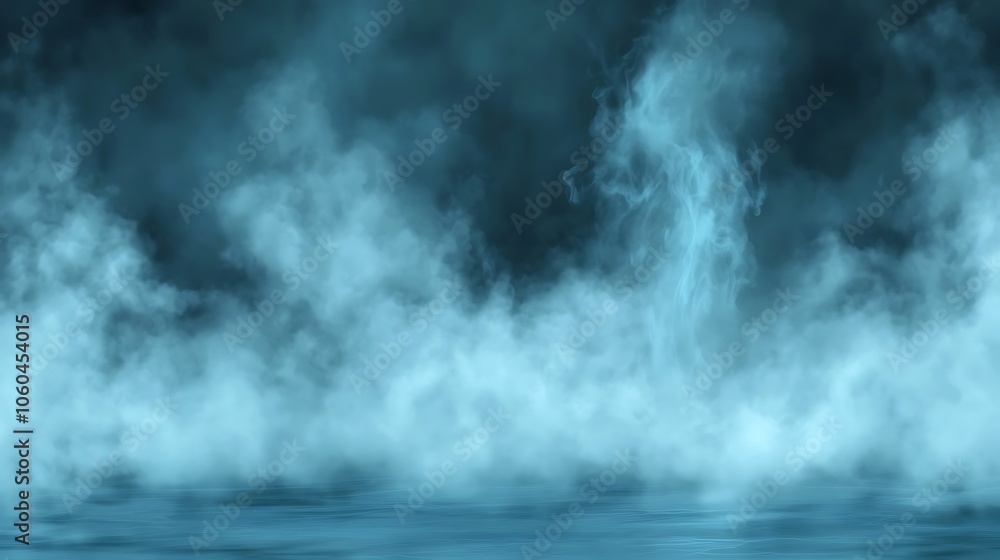 Aufkleber blue fog and smoke effect blank background with copy space for design projects